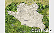 Shaded Relief Map of Luonan, satellite outside