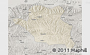 Shaded Relief Map of Luonan, semi-desaturated