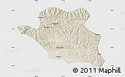 Shaded Relief Map of Luonan, single color outside