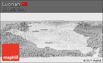 Gray Panoramic Map of Luonan