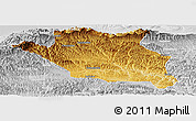 Physical Panoramic Map of Luonan, lighten, desaturated