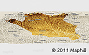 Physical Panoramic Map of Luonan, shaded relief outside