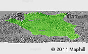 Political Panoramic Map of Luonan, desaturated