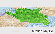 Political Panoramic Map of Luonan, lighten