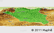 Political Panoramic Map of Luonan, physical outside