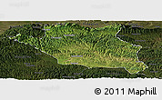 Satellite Panoramic Map of Luonan, darken