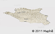Shaded Relief Panoramic Map of Luonan, cropped outside
