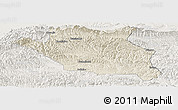 Shaded Relief Panoramic Map of Luonan, lighten