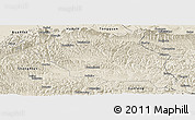 Shaded Relief Panoramic Map of Luonan