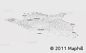 Silver Style Panoramic Map of Luonan, single color outside