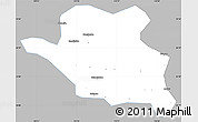 Gray Simple Map of Luonan, single color outside