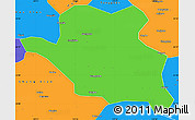 Political Simple Map of Luonan