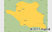 Savanna Style Simple Map of Luonan, single color outside