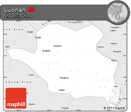 Silver Style Simple Map of Luonan