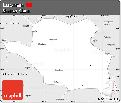 Silver Style Simple Map of Luonan