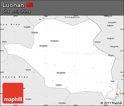 Silver Style Simple Map of Luonan