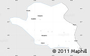 Silver Style Simple Map of Luonan, single color outside