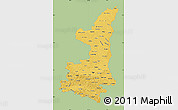 Savanna Style Map of Shaanxi, single color outside