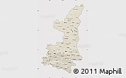 Shaded Relief Map of Shaanxi, cropped outside