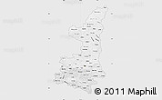 Silver Style Map of Shaanxi, single color outside
