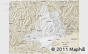 Classic Style 3D Map of Mian Xian