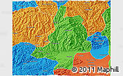 Political 3D Map of Mian Xian
