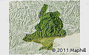 Satellite 3D Map of Mian Xian, lighten