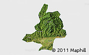 Satellite 3D Map of Mian Xian, single color outside