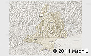 Shaded Relief 3D Map of Mian Xian, lighten