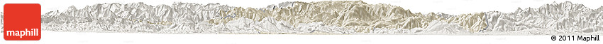 Shaded Relief Horizon Map of Mian Xian, lighten Shaded Relief Horizon Map of Mian Xian, lighten
