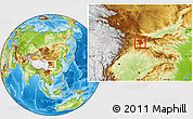Physical Location Map of Mian Xian