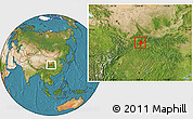 Satellite Location Map of Mian Xian