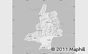 Gray Map of Mian Xian, single color outside