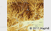 Physical Map of Mian Xian