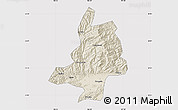 Shaded Relief Map of Mian Xian, cropped outside