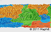 Political Panoramic Map of Mian Xian