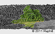 Satellite Panoramic Map of Mian Xian, desaturated