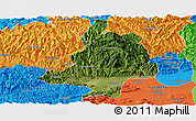 Satellite Panoramic Map of Mian Xian, political outside