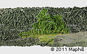Satellite Panoramic Map of Mian Xian, semi-desaturated