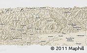 Shaded Relief Panoramic Map of Mian Xian