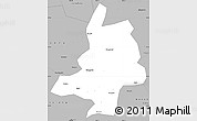 Gray Simple Map of Mian Xian