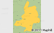 Savanna Style Simple Map of Mian Xian