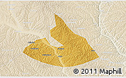 Physical 3D Map of Mizhi, lighten