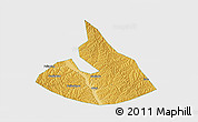 Physical 3D Map of Mizhi, single color outside