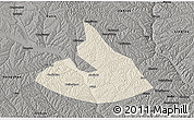 Shaded Relief 3D Map of Mizhi, darken, semi-desaturated