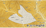 Shaded Relief 3D Map of Mizhi, physical outside