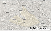 Shaded Relief 3D Map of Mizhi, semi-desaturated