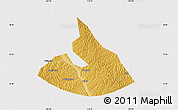 Physical Map of Mizhi, cropped outside