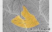 Physical Map of Mizhi, desaturated