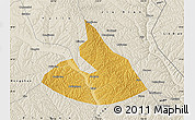 Physical Map of Mizhi, shaded relief outside